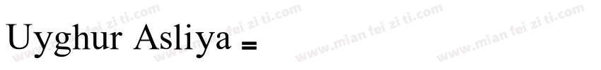 Uyghur Asliya字体转换